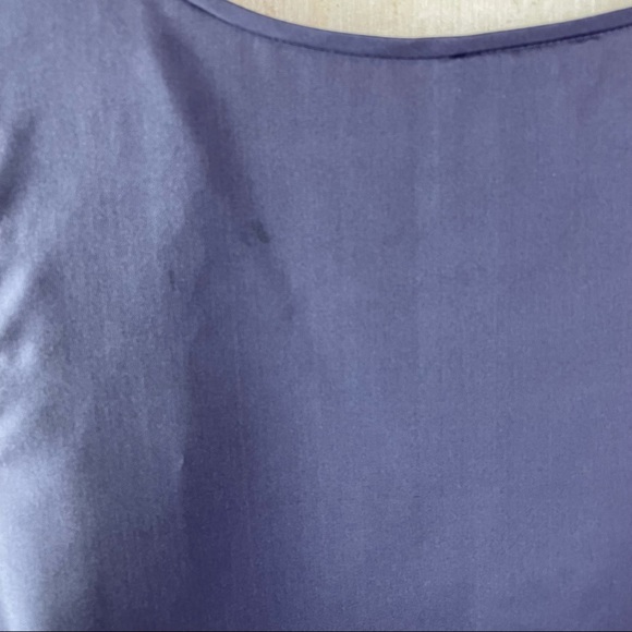 J. Crew Sleeveless Purple 100% Silk Top with Ruffles         Size 6 - Picture 8 of 9